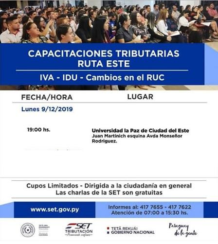 Capacitaciones Tributarias Ruta Este